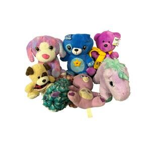 Plush Toy Lot 7 Total. Starbelly Bear. Purple I Love NY Bear, Unicorn Whale Pics